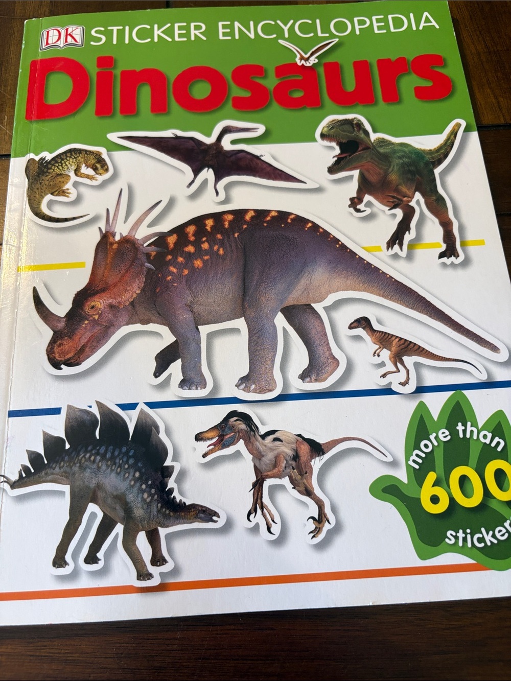 Sticker Encyclopedia: Dinosaurs - Kids Toy Sticker Book (Green, Red)